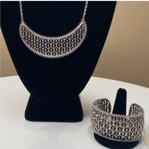 NWT Lucky Brand Glitz Necklace & Bracelet Set